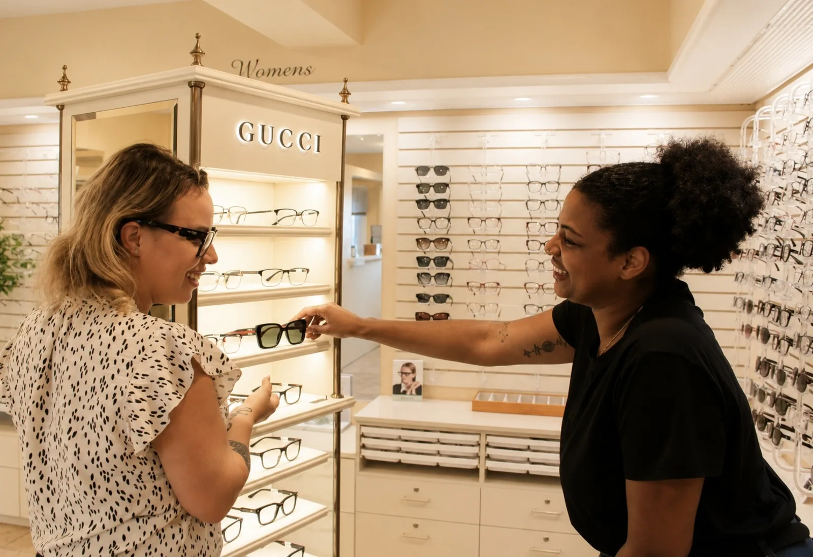 Personal frame selection in the North Providence optical.